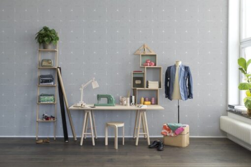 Perfect Fit, Soft Grey Wallmural - Premium