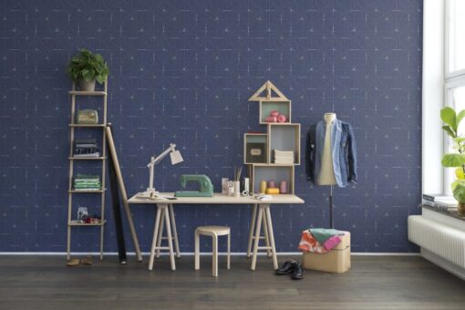 Perfect Fit, Royal Blue Wallmural - Premium