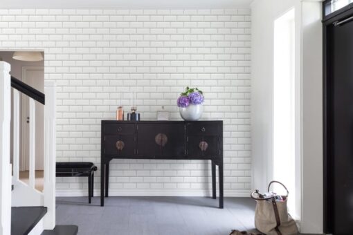 Bistro Tiles, White Wallmural - Premium