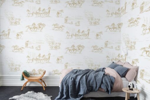 Horse Herd, Gold Wallmural - Premium - Image 3