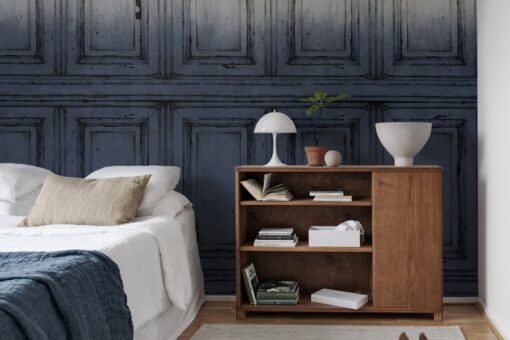 Parisian Panels, Dip Dye Blue Wallmural - Premium