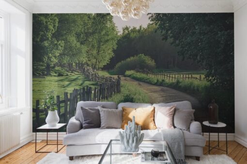 Wooden Fence Wallmural - Premium