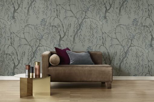 Weeping Willows, Jade Wallmural - Premium