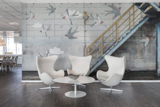 Stairway Graffiti, Swallow Wallmural - Premium - Image 3