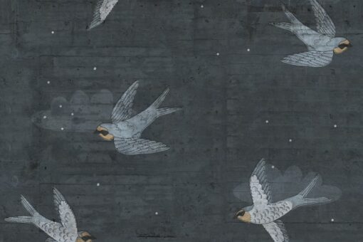 Concrete Art, Night Swallow Wallmural - Premium - Image 2