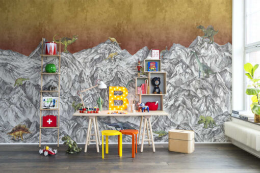 Dinosaur Mountain, Volcano Wallmural - Premium - Image 3