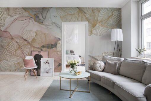 Opulence, Pink Marble Wallmural - Premium