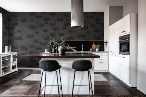 Cygne, Noir Wallmural - Premium - Image 3