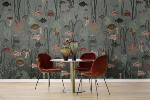 Aquatic Life, Oxygen Wallmural - Premium