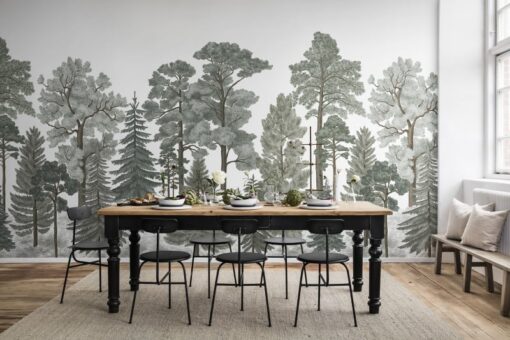 Scandinavian Bellewood, Frost Wallmural - Premium