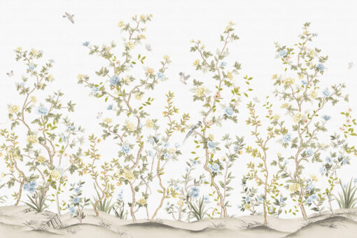 FJ303 Serie | Flowers Pattern Mural Wallpaper Light Cream