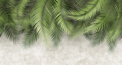 FJ312 Serie | Palm Leaves Pattern Mural Wallpaper Green