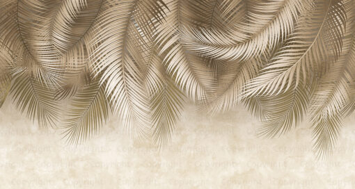 FJ312-2 Serie | Palm Leaves Pattern Mural Wallpaper Cream - Image 2