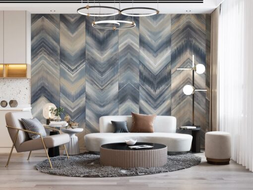 FJ313-2 Serie | Geometric Design Pattern Mural Wallpaper Blue