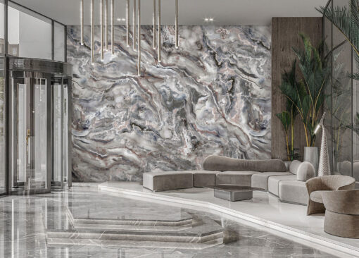 FJ319 Series | Marble Design Mural Wallpaper Gray