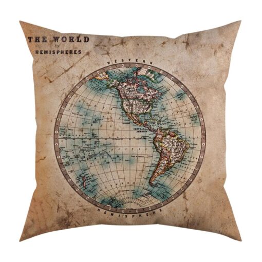 World Map Pillow - EY118 - Image 4