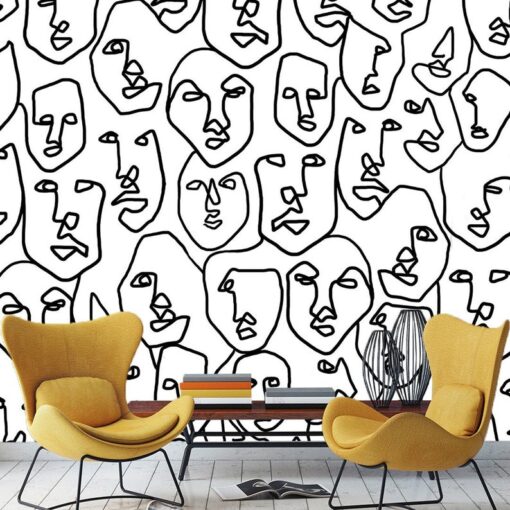 Abstract Face Wallpaper Wallmural - Image 3