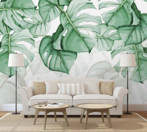 Big Botanical Leaf Wallpaper Wallmural - Image 4