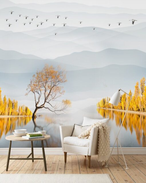 Birch Yellow Forest Wallpaper Wallmural - Image 3