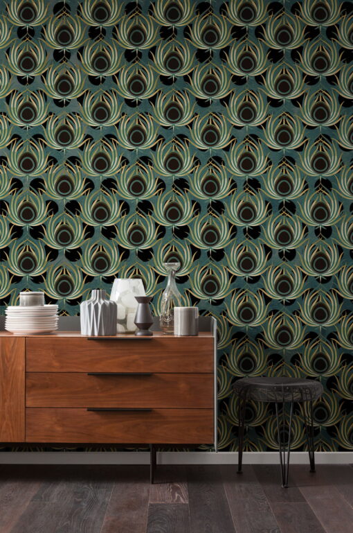 Paon Vert Wallmural ( 200 x 280 cm)