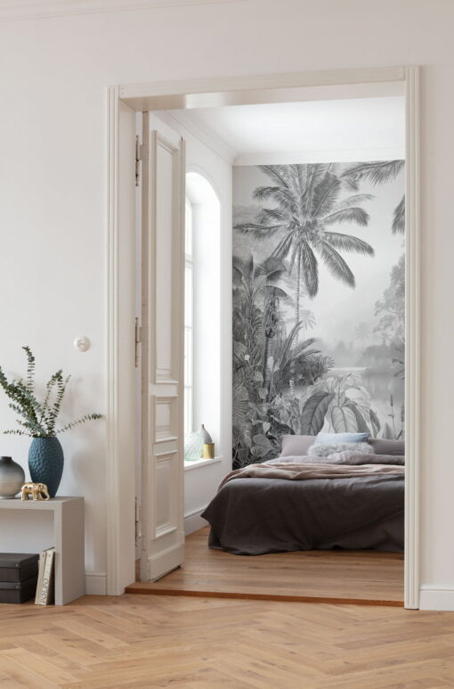 Lac Tropical Black & White Wallmural ( 200 x 270 cm) - Image 2