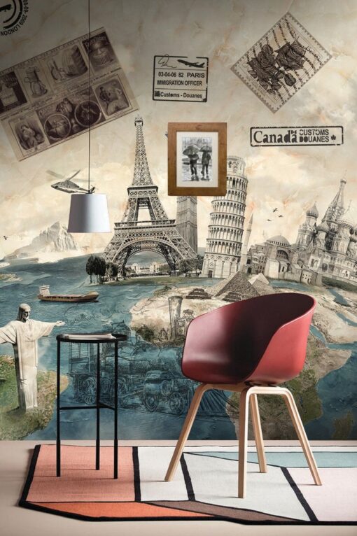 Retro Travel Adventure Wallpaper Wallmural - Image 3