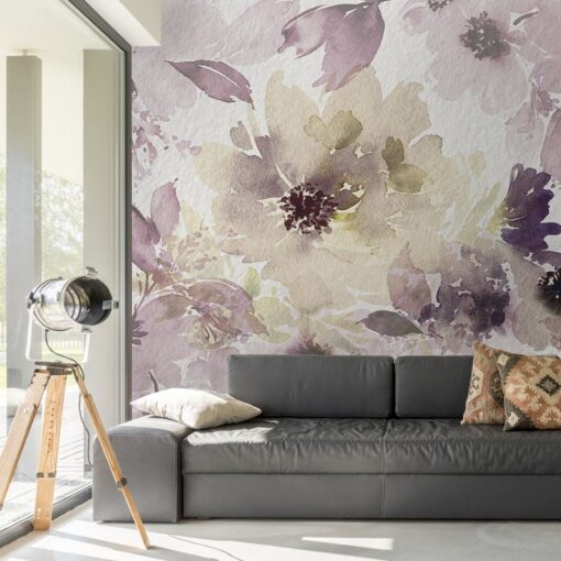 Watercolour Flowers Wallpaper Wallmural - Image 2