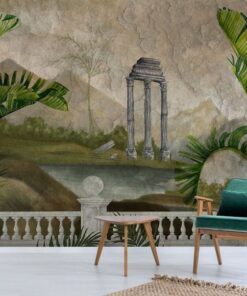 Antique Greek Columns Mythological Backyard Wallpaper Rome Wallmural
