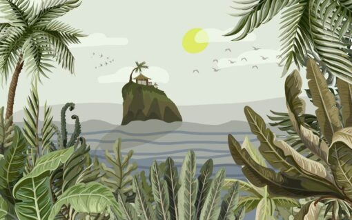 Tropical-Island-Tiki-House Wallmural - Image 2