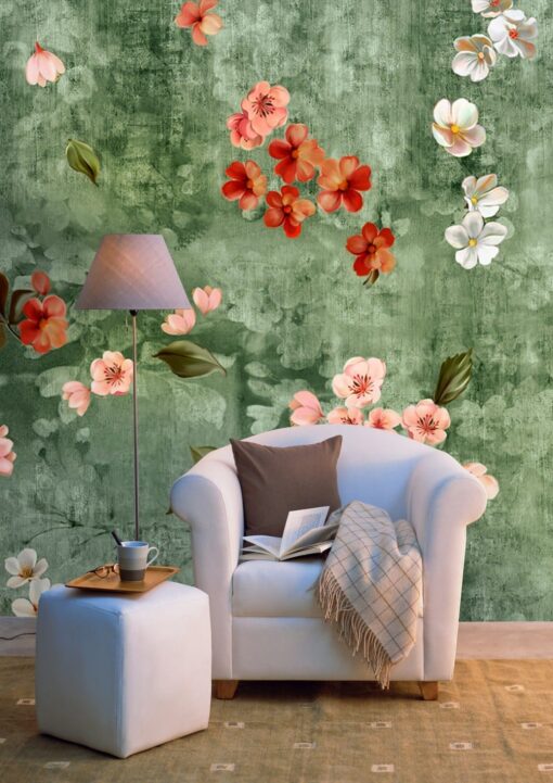 Colourful Floral Mural - Image 2