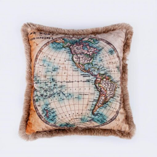 World Map Pillow - EY118 - Image 2