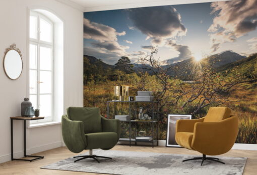 Norwegische Herbstwelten Wallmural ( 450 x 280 cm)