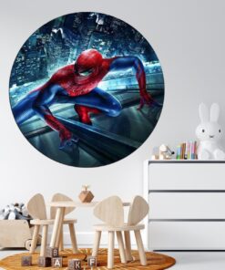 Amazing Spider Man Action Circle Art Wall Mural
