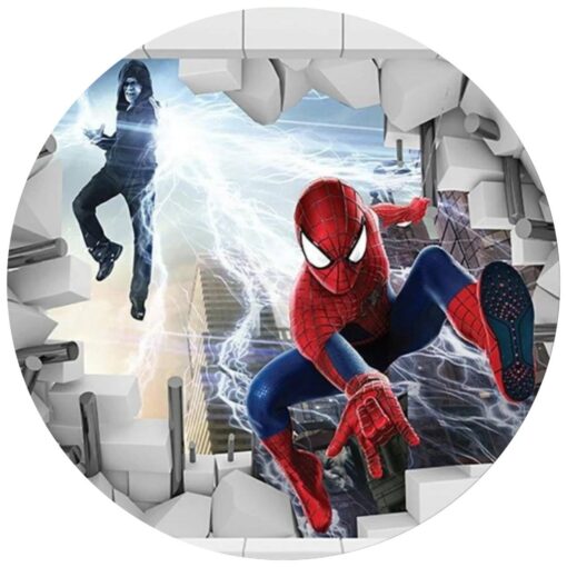 The Amazing Spider Man and Electro Circle Art Wall Mural - Image 3