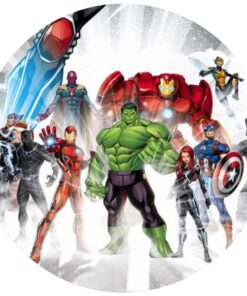 Marvel Super Heroes Circle Art Wall Mural